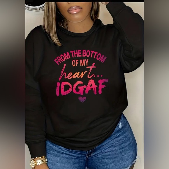 Graphic Sweat Shirt "From The Bottom Of My Heart"…… - Picture 4 of 5